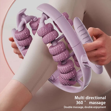26 Wheel Annular Massage Tool Leg Deep Fascia Massager Anti-cellulite (Pink)