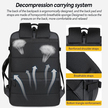 50L Large Men Waterproof Business Luggage Backpack Travel Bag School Laptop Bag