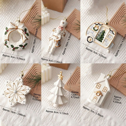 Christmas Snowflake Hanging Ornaments Plastic Holiday Home Wall Decor Pendants