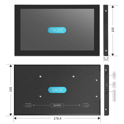 Mini 7inch Touch Screen Monitor Mini Second Computer HDMI Gaming Display Monitor