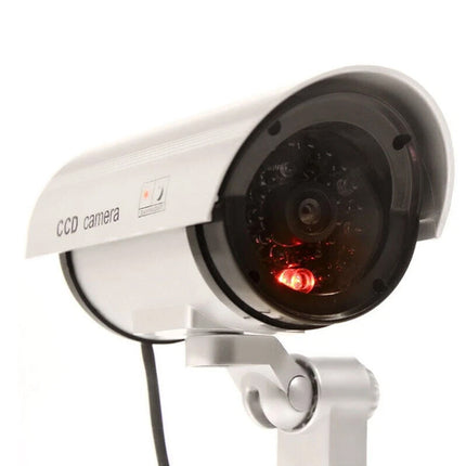 2PCS Power Dummy Fake Security CCTV Camera Flash LED Light Outdoor Surveillance
