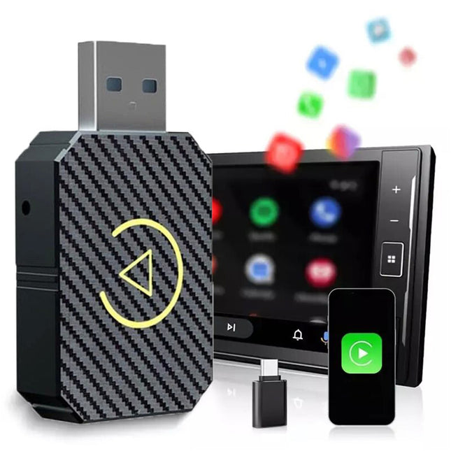 Wireless Apple Carplay Android Auto Adapter for iPhone Car Play Plug & Play