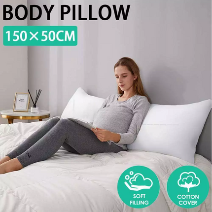 Body Pillow Long Full Sleep Maternity Pregnancy Nursing Support Cotton 150x50cm