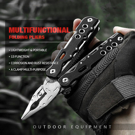 Steel Multi Function All In One Folding Tool Pocket Pliers Knife Camping Hiking