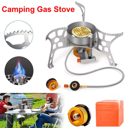 Portable Gas Propane Cooker Single Burner Outdoor Camping Picnic Windproof Stove