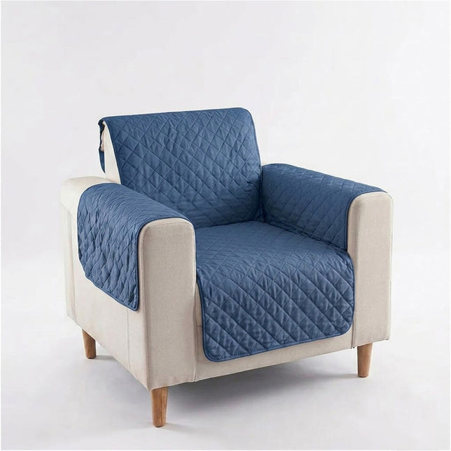 Sofa Cover Quilted Couch Covers Lounge Pet Protector Slipcovers Blue 55*196CM
