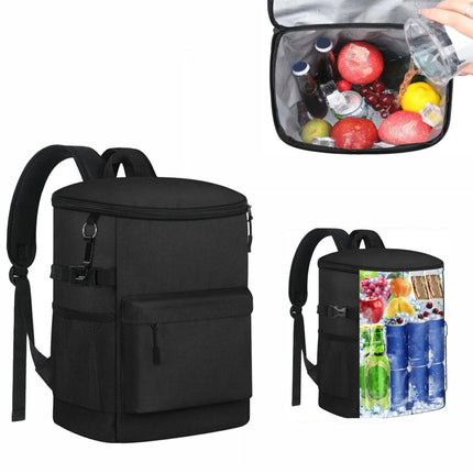 Black Cooler Backpack 33 Cans Backpack Coolers Insulated Leak Proof Soft Beach Cooler