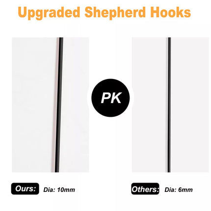 8X Shepherd Hooks 90cm Plant Basket Hanger Crook Garden Stakes Bird Feeder Pole