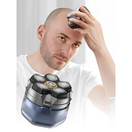 Electric Head Shavers for Bald Men 6D Head Razors w/Nose&Ear Trimmer LED Display