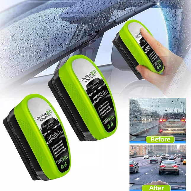 3Pcs Car Window Windscreen Glass Oil Film Automotive Cleaning Brush Remover Cleaner