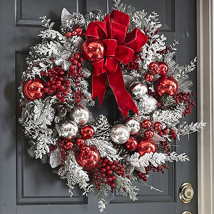 Christmas Wreath Outdoor Front Door Hanging Garland Home Decoration
