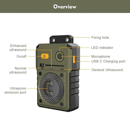 Outdoor Anti Bark Device Ultrasonic Dog Barking Control Stop Repeller Trainer