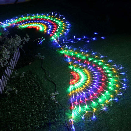 1PC With 3 Peacock LED Peacock Net Mesh LED Fairy String Lights Party Outdoor Curtain Light