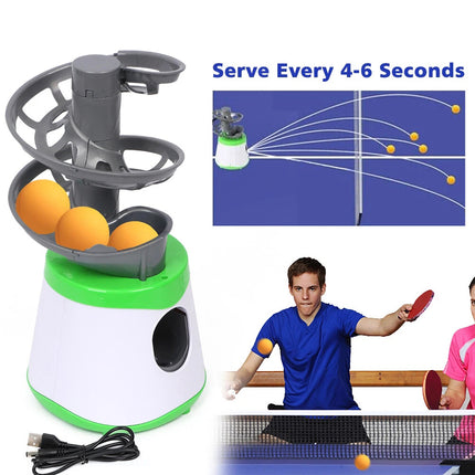 Portable Table Tennis Ball Machine Launcher Auto Ping Pong Robot Equip For Gift