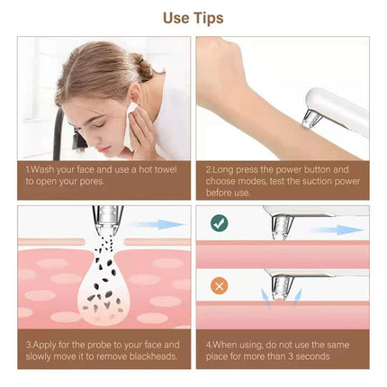 Vacuum Blackhead Remover Skin Acne Pore Pimple Extractor Suction Cleaner USB