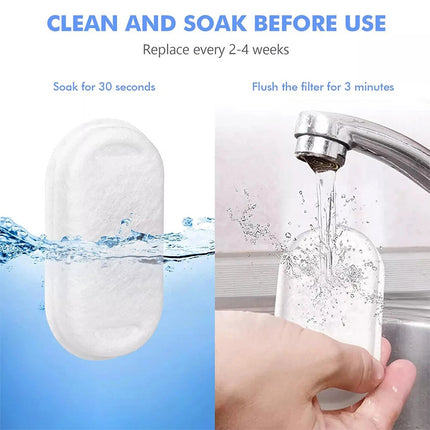 8X Cat Water Fountain Filters For 3.2L Pet Water Dispenser Filter Replacement