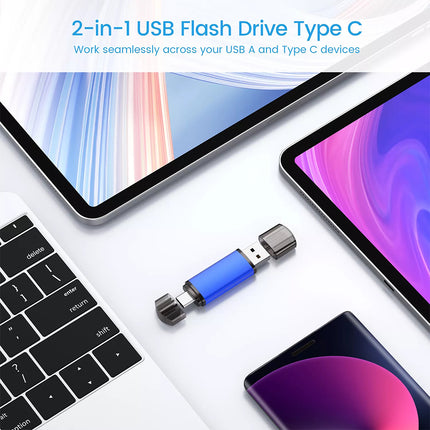 Type C Dual 2 in 1 USB Flash Drive Memory Stick 64 GB 2.0 Thumb Drive