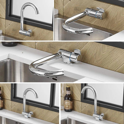 Single Cold Water Tap 360° Rotation 1/2inch Mounting Faucet For RV Motorhome