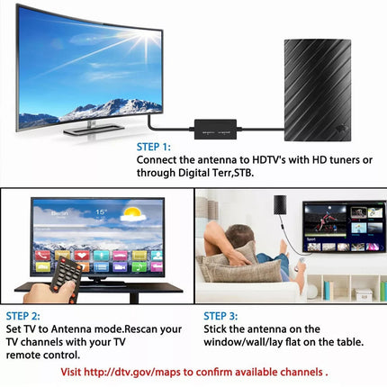 1080P Digital TV Antenna 5600 Miles Range Signal Booster Amplifier HDTV Indoor