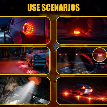 Car LED Road Emergency Flares Flashing Warning Light Safety Beacon Strobe Lamp