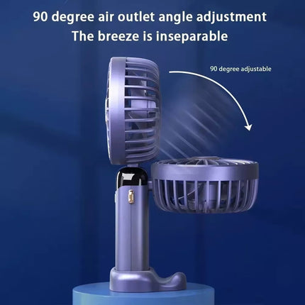Handheld Fan Rechargeable USB Portable with 5 Speeds&Digital Display Ultra Quiet