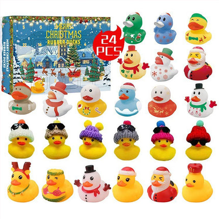 Duck Advent Calendar 2025 24 Days Christmas Countdown Rubber Duck Gift for Kids Set D