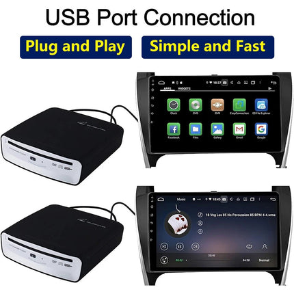 Portable Black External USB 2.0 Interface Car Radio CD/DVD Dish Box Player Cable