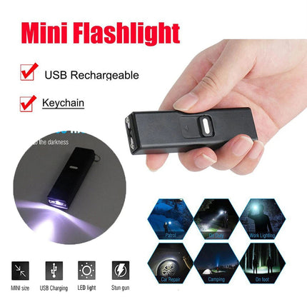 Mini Arc Lighter Portable Electric Flashlight Tool Shock Device Rechargeable
