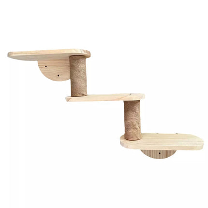 Wooden Wall Mounted Cat Shelf Capsule Bed Climbing Tree Platform Furniture Rack