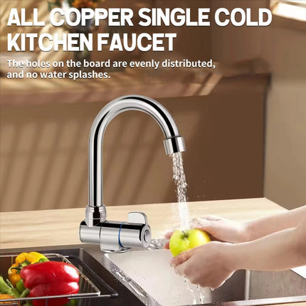 Single Cold Water Tap 360° Rotation 1/2inch Mounting Faucet For RV Motorhome
