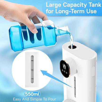 Touchless Automatic Mouthwash Dispenser 540ml with 2 Cups Rechargeable Wall