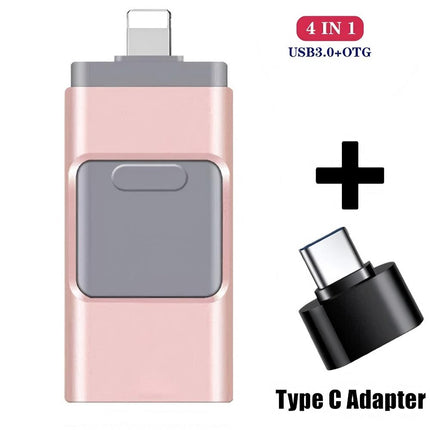 Phoxfer Backup Stick,Photo Stick USB Memory Phone Flash Drive,4 in 1 USB Type C
