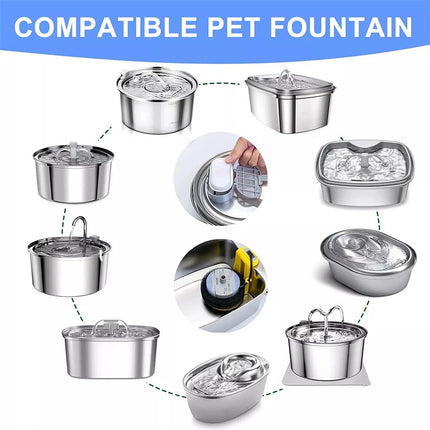 8X Cat Water Fountain Filters For 3.2L Pet Water Dispenser Filter Replacement