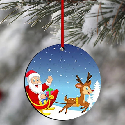 26Pcs Christmas Sublimation Ornament with Red String Double Sides Sublimation