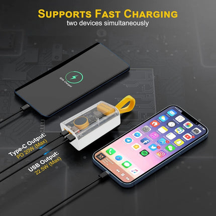 10000mAh Power Portable Bank Fast Charger Battery Pack LED Light 1 USB