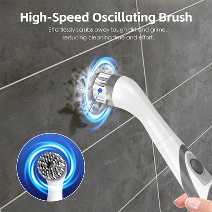 Super Sonic Scrubber Cleaning Electric Brush Home Bathroom Kitchen Tool