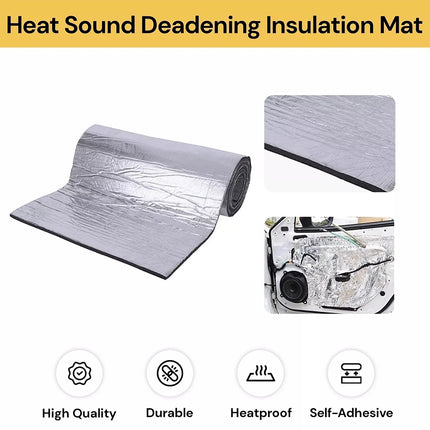 Sound Deadener Car Heat Shield Auto Insulation Deadening Foam Mat Noise Proofing
