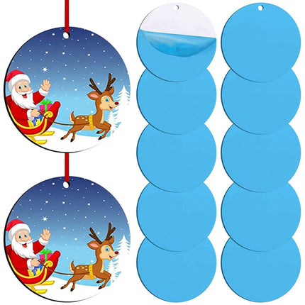 26Pcs Christmas Sublimation Ornament with Red String Double Sides Sublimation