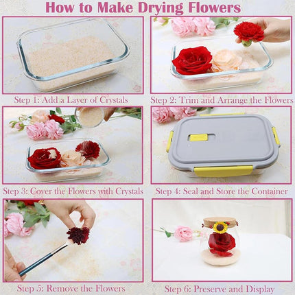 Flower Drying Silica Gel Sand Crystals Reusable Desiccant DIY Craft 1000g