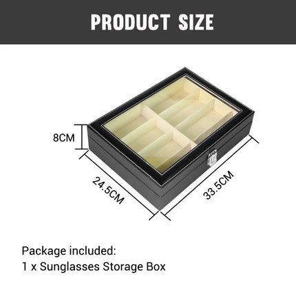 8 Grids Sunglasses Display Case Glasses Eyeglasses Organizer Holder Storage Box