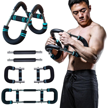 Twister Arm Exerciser Adjustable Training Bar Forearm Triceps Chest Strengthener 30KG