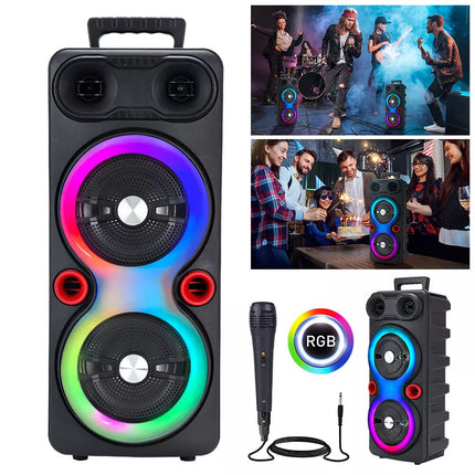 2000W Loud Bluetooth Speaker Portable Party Outdoor Wireless Subwoofer with Mic