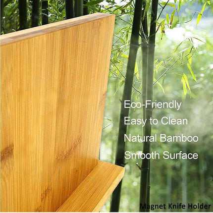 Double Sided Knife Block Knife Holder Banboo Sharpening Stone
