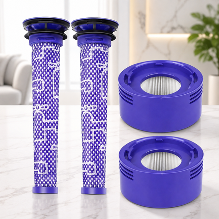 2Pcs For Dyson V8 V7 Vacuum Cleaner Pre Post Filter Replacement