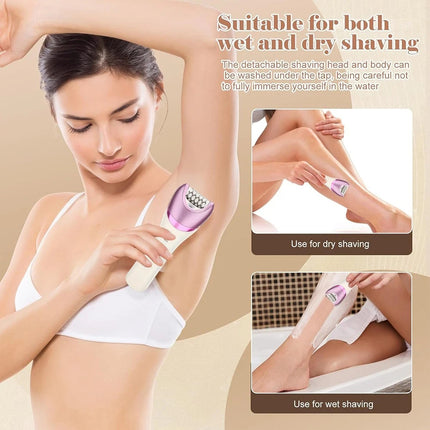 6 in 1 Epilator Women Instant Pain Free Electric Hair Removal Remover Body Face
