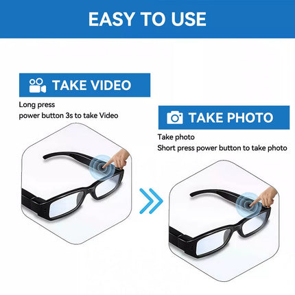 Mini Glasses Camera Wearable Security Camera 1080P Video Recorder Sports Camera
