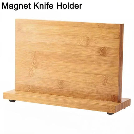 Double Sided Knife Block Knife Holder Banboo Sharpening Stone