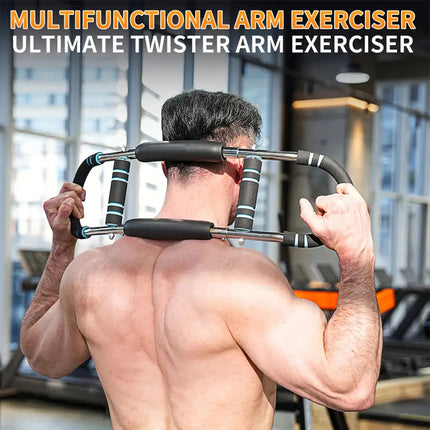 Twister Arm Exerciser Adjustable Training Bar Forearm Triceps Chest Strengthener 30KG