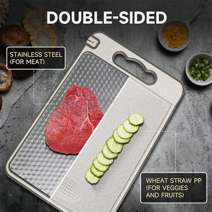 Titanium Double-Sided Cutting Boards Titanium Chopping Board For Kitchen Camping