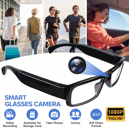 Mini Glasses Camera Wearable Security Camera 1080P Video Recorder Sports Camera